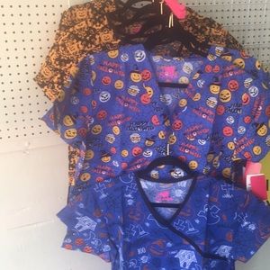 Halloween scrub tops